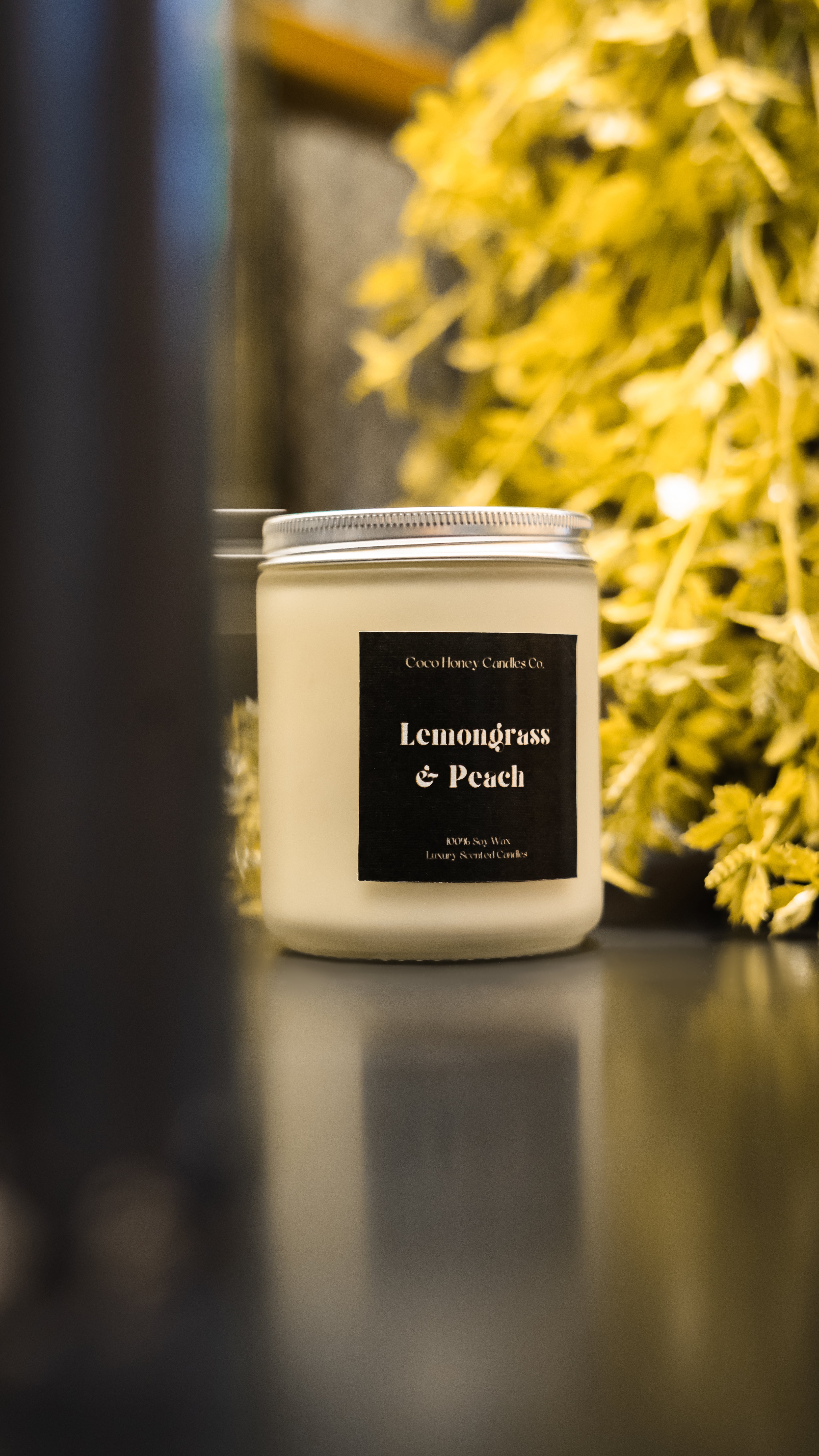 Large Frosted Glass Jar 355G